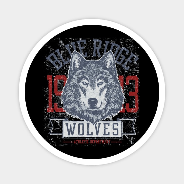 Blue Ridge 1913 Wolves Magnet by dailycreativo